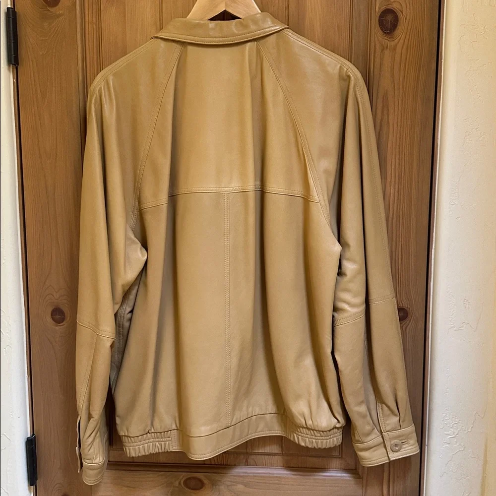 Bruno Magli Tan Leather Jacket - Picture 10 of 14
